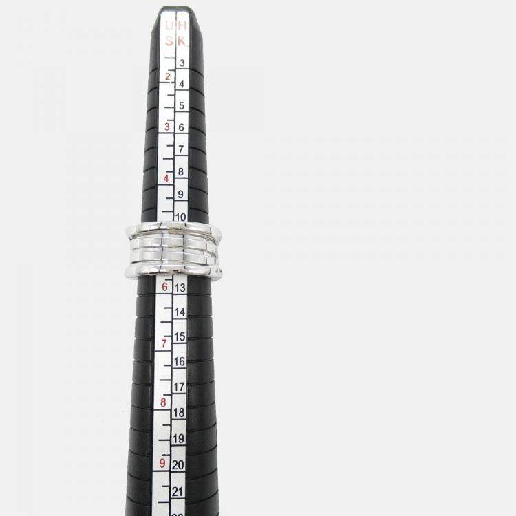 Pre Owned Bvlgari B.Zero1 18K White Gold  Ring EU 51