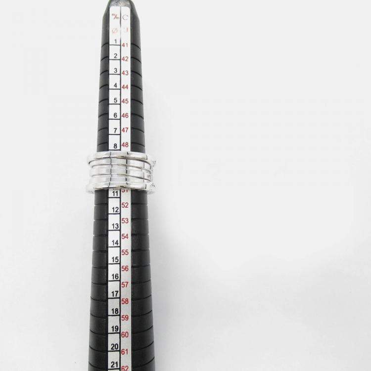 Pre Owned Bvlgari B.Zero1 18K White Gold  Ring EU 51