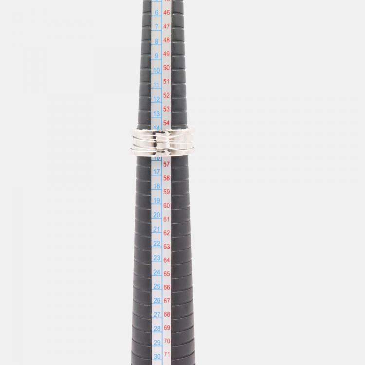 Pre Owned Bvlgari B.Zero1 3-Band White Gold Ring EU 56