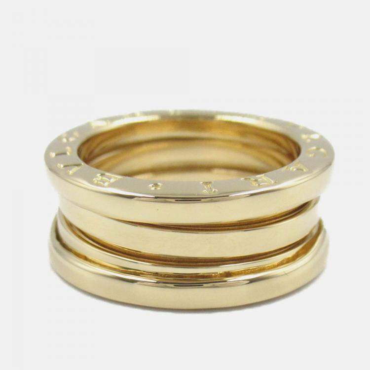Pre Owned Bvlgari B.Zero1 18K Yellow Gold Ring EU 52