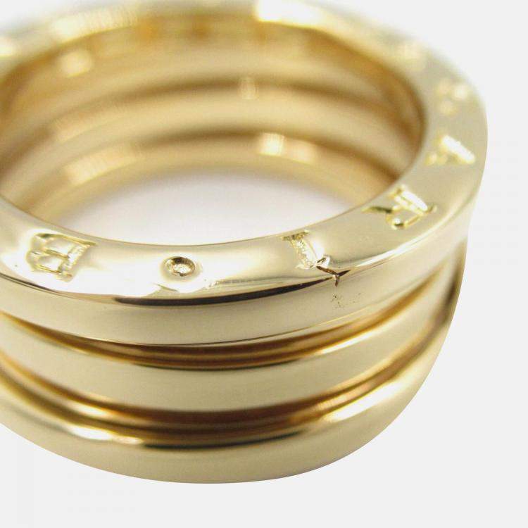 Pre Owned Bvlgari B.Zero1 18K Yellow Gold Ring EU 52