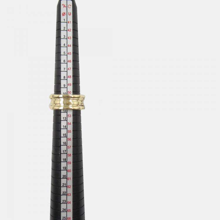 Pre Owned Bvlgari B.Zero1 18K Yellow Gold Ring EU 52