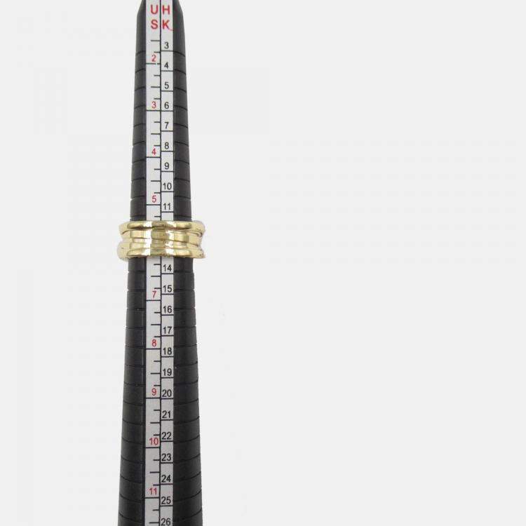 Pre Owned Bvlgari B.Zero1 18K Yellow Gold Ring EU 52