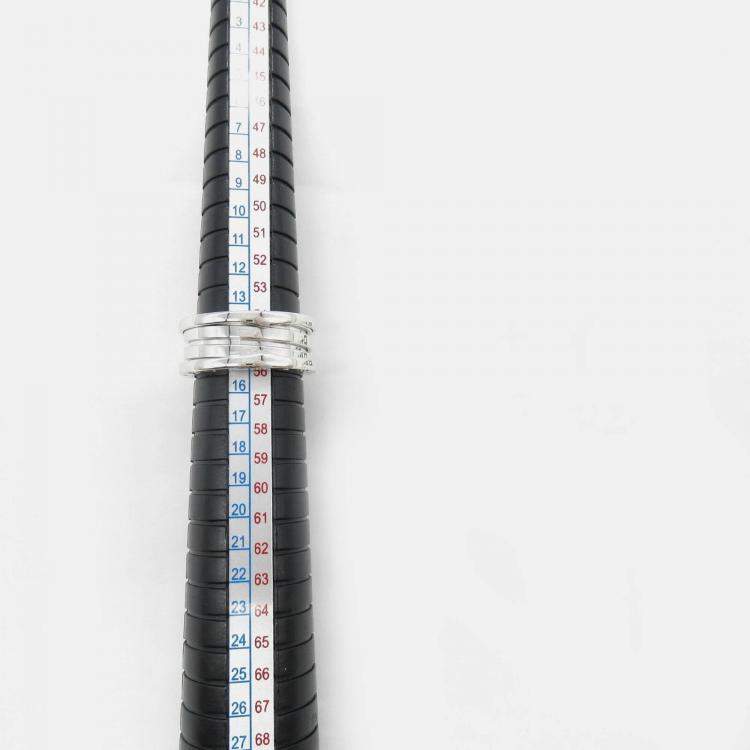 Pre Owned Bvlgari B.Zero1 3-Band 18K White Gold Ring EU 56