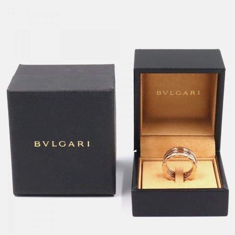 Pre Owned Bvlgari B.Zero1 3-Band 18K Rose Gold Ring EU 55