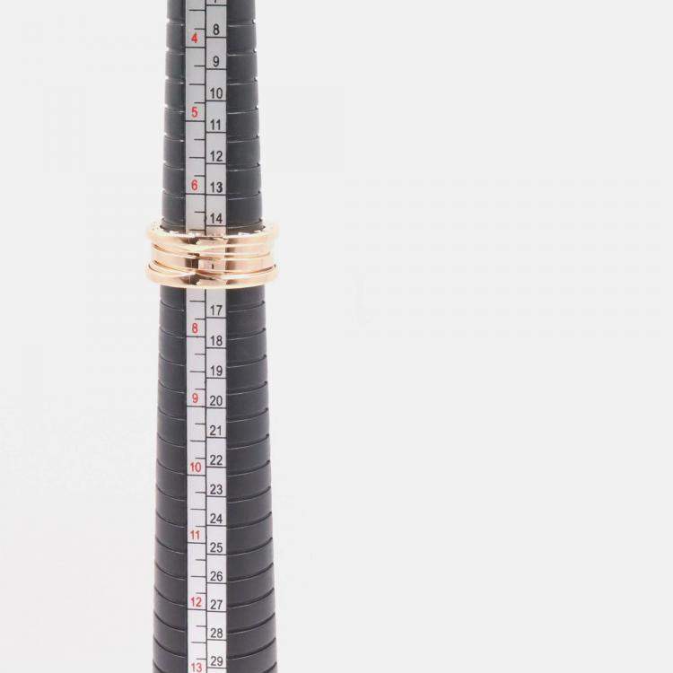 Pre Owned Bvlgari B.Zero1 3-Band 18K Rose Gold Ring EU 55