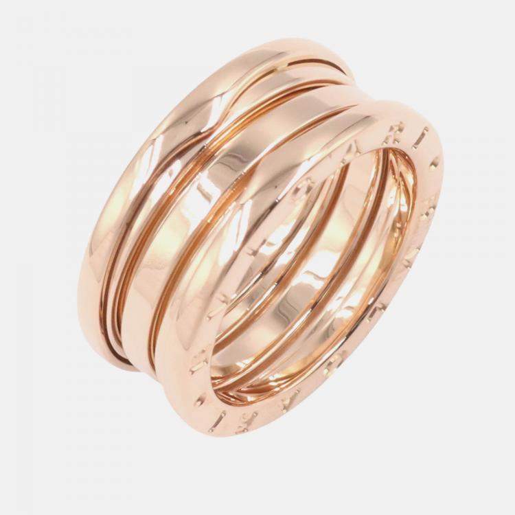 Pre Owned Bvlgari B.Zero1 3-Band 18K Rose Gold Ring EU 55