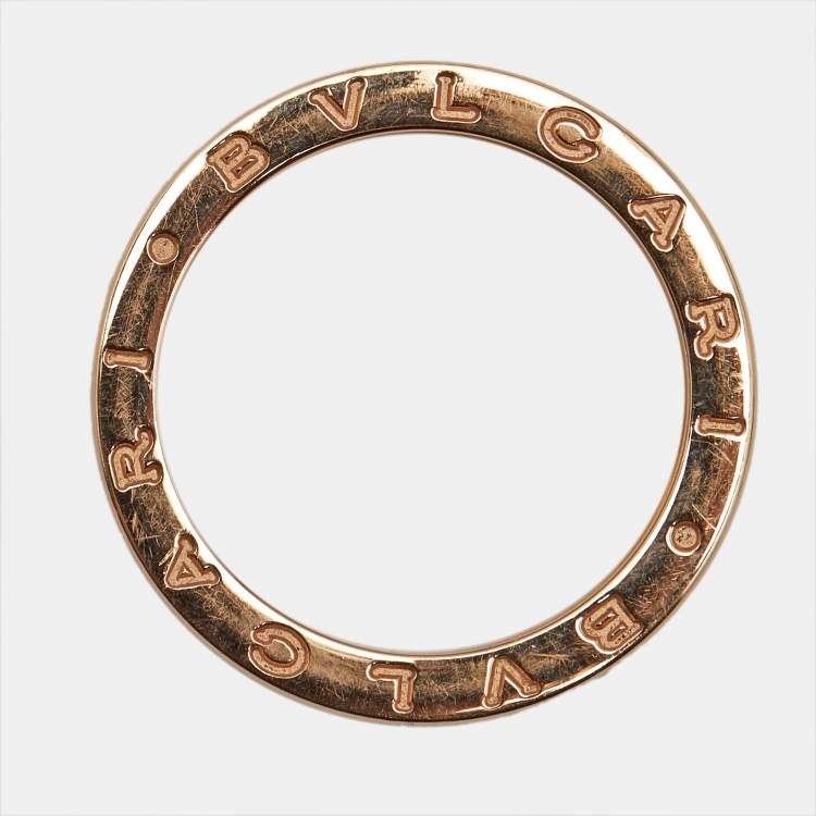 Pre Owned Bvlgari B.Zero1 3-Band 18k Rose Gold Ring Size 58