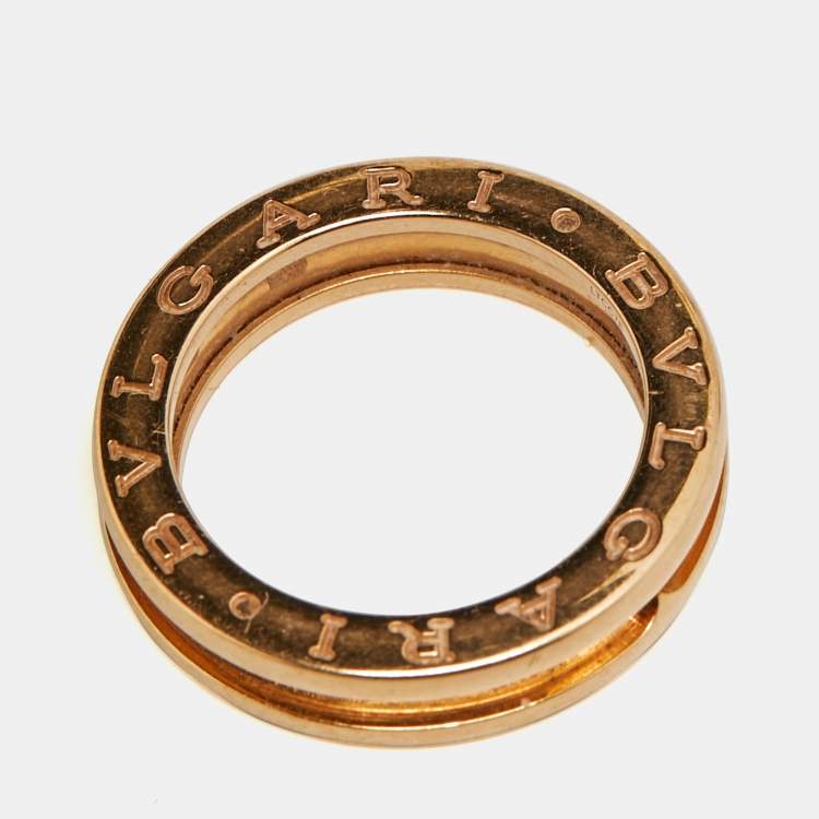 Pre Owned Bvlgari B.Zero1 1-Band 18k Rose Gold Ring Size 52