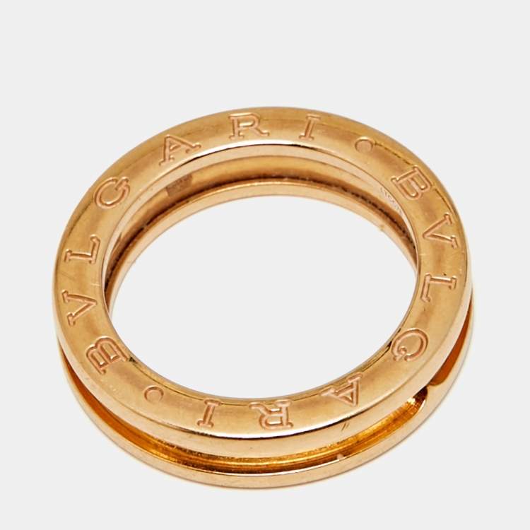 Pre Owned Bvlgari B.Zero1 1-Band 18k Rose Gold Ring Size 52