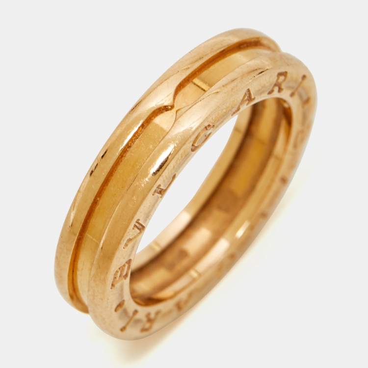 Pre Owned Bvlgari B.Zero1 1-Band 18k Rose Gold Ring Size 52
