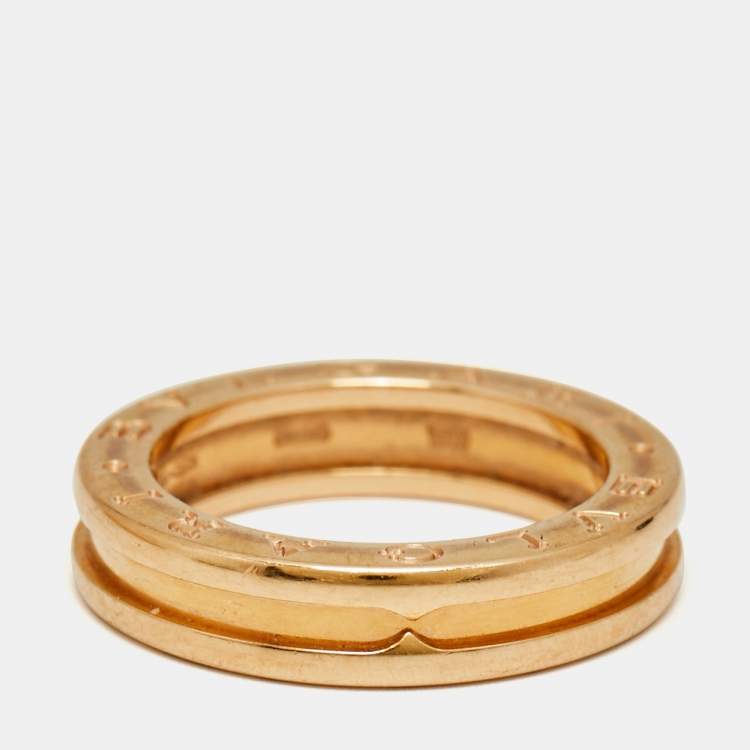 Pre Owned Bvlgari B.Zero1 1-Band 18k Rose Gold Ring Size 52