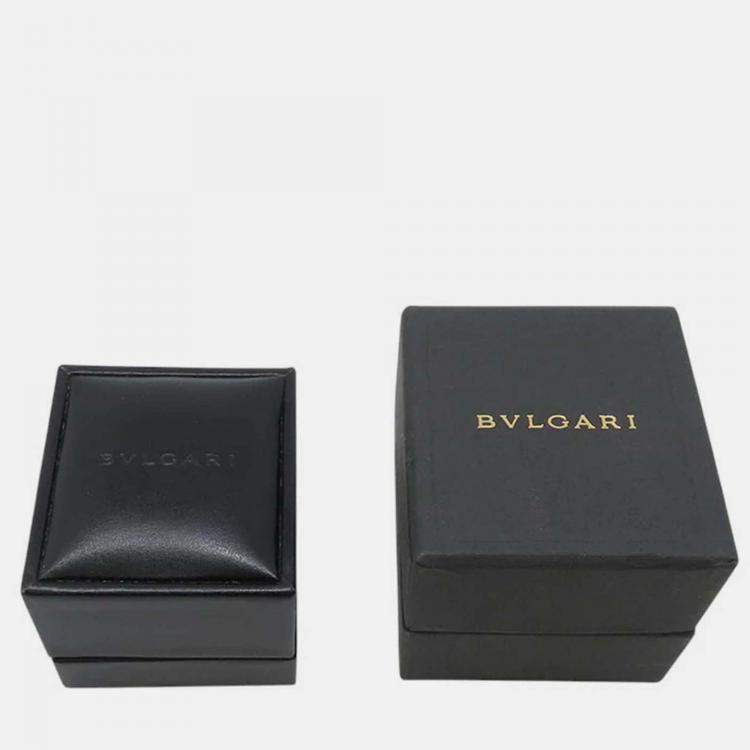 Pre Owned Bvlgari B.Zero1 18K White Gold Band Ring EU 51