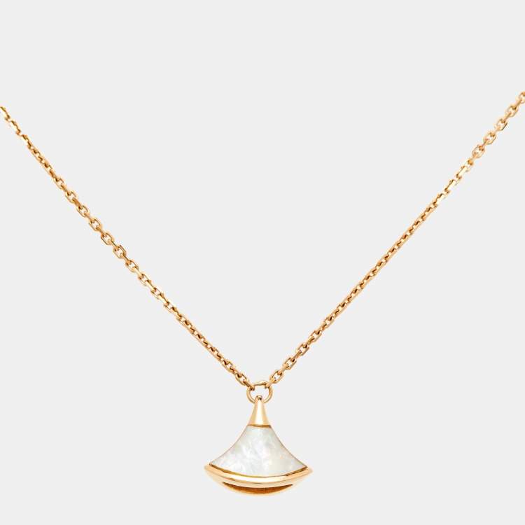 Pre Owned Bvlgari Divas' Dream Mother of Pearl 18k Rose Gold Bracelet ML