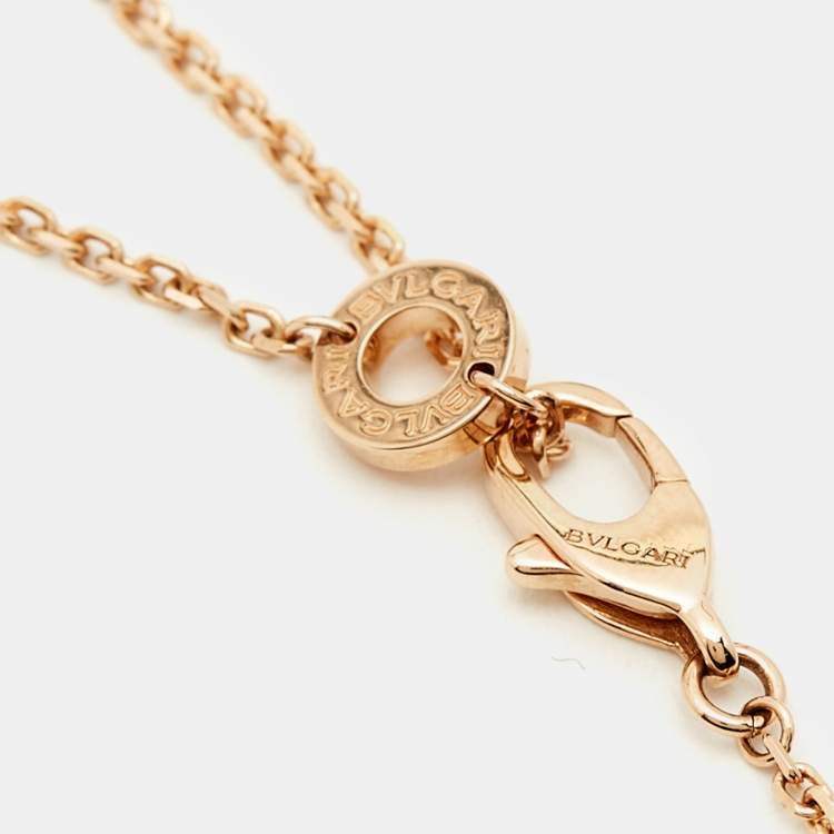 Pre Owned Bvlgari Divas’ Dream Malachite Diamond 18k Rose Gold Necklace