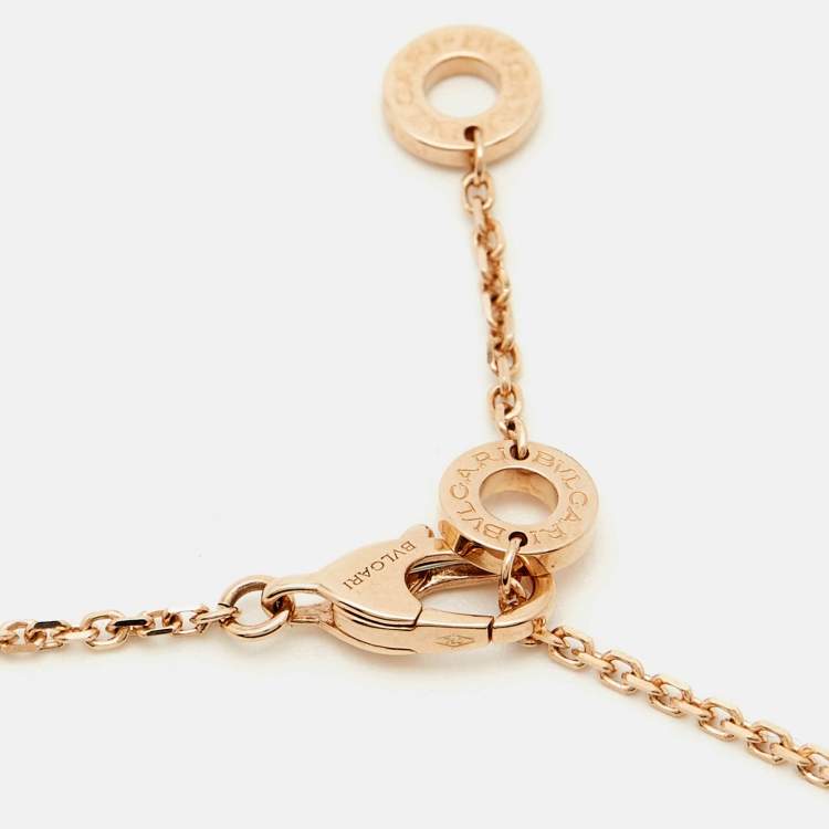 Pre Owned Bvlgari Divas’ Dream Malachite Diamond 18k Rose Gold Necklace