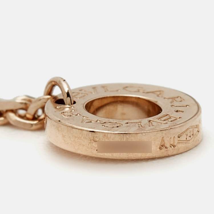 Pre Owned Bvlgari Divas’ Dream Malachite Diamond 18k Rose Gold Necklace