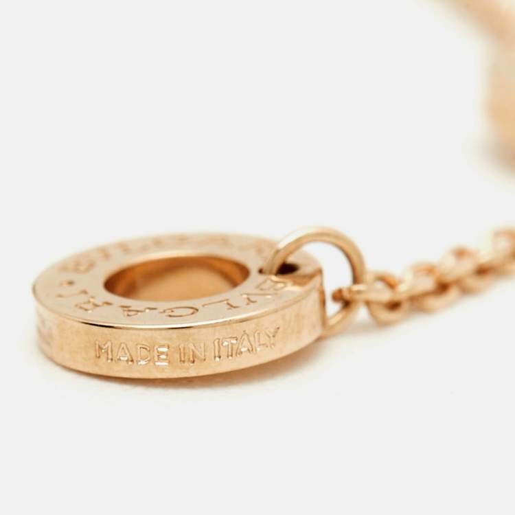 Pre Owned Bvlgari Divas' Dream Diamonds 18k Rose Gold Necklace