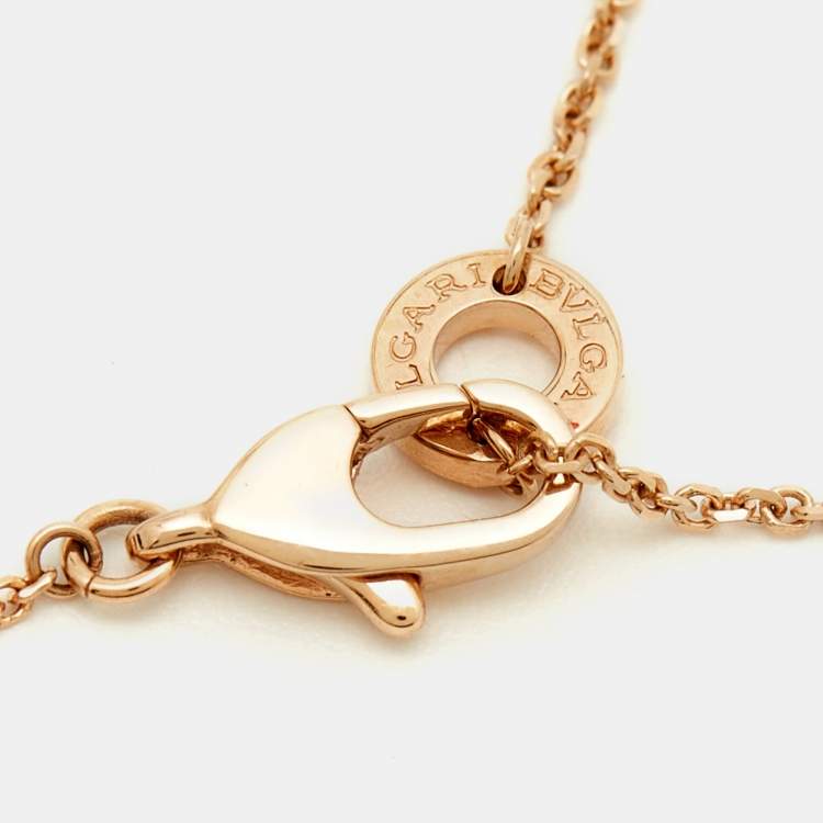 Pre Owned Bvlgari Divas' Dream Diamonds 18k Rose Gold Necklace