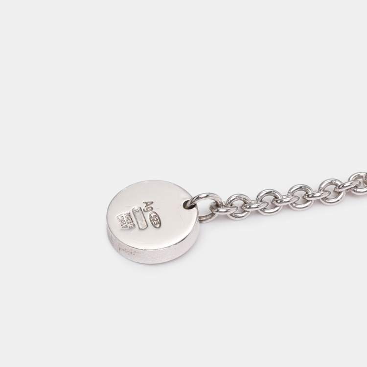 Pre Owned Bvlgari B. Zero1 Save the Children Ceramic Sterling Silver Pendant Necklace