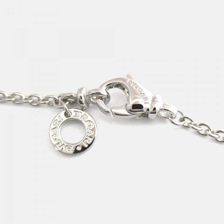 Pre Owned Bvlgari Bvlgari 18K White Gold and Diamond Pendant Necklace