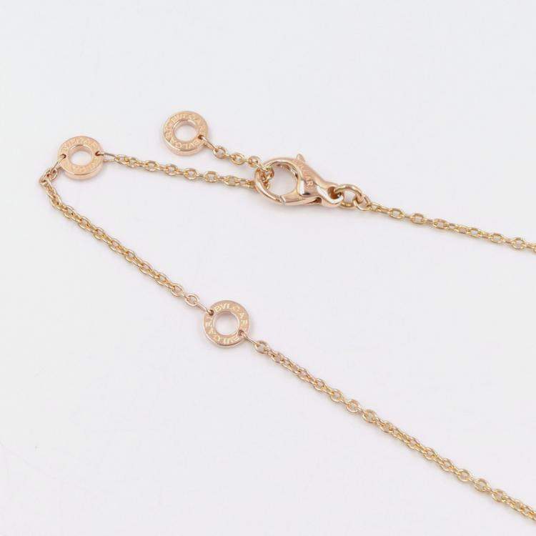 Pre Owned Bvlgari B.zero1 18K Rose Gold and White Ceramic Pendant Necklace