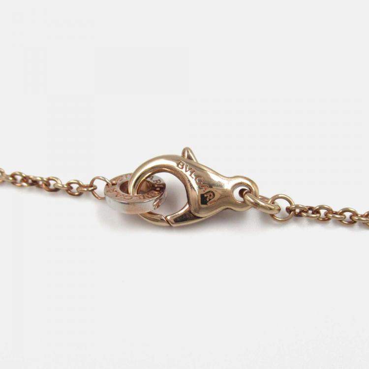 Pre Owned Bvlgari B.zero1 18K Rose and White Gold Necklace