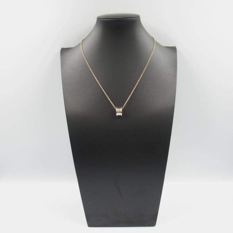 Pre Owned Bvlgari B.zero1 18K Rose and White Gold Necklace