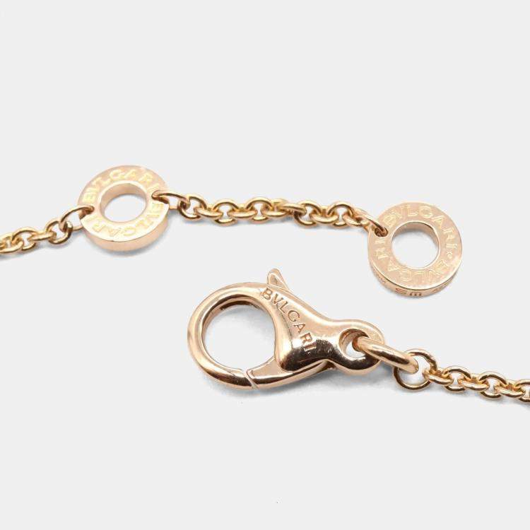 Pre Owned Bvlgari B.zero1 18K Rose Gold and Ceramic Chain Bracelet