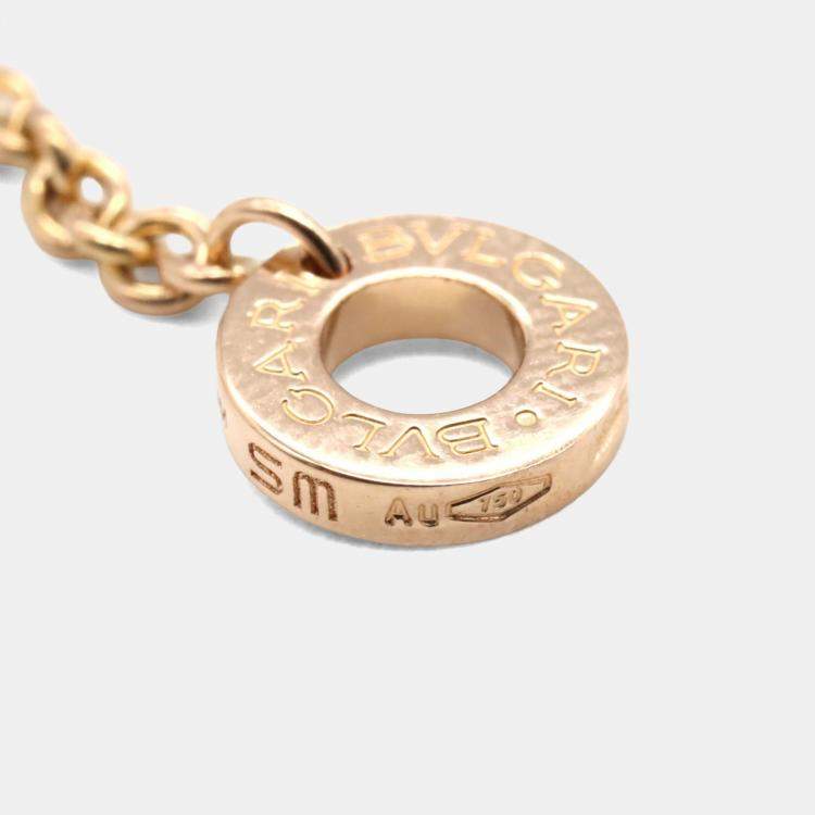 Pre Owned Bvlgari B.zero1 18K Rose Gold and Ceramic Chain Bracelet