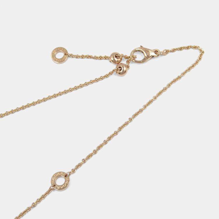 Pre Owned Bvlgari B.zero1 Diamond 18K Rose Gold and Ceramic Pendant Necklace