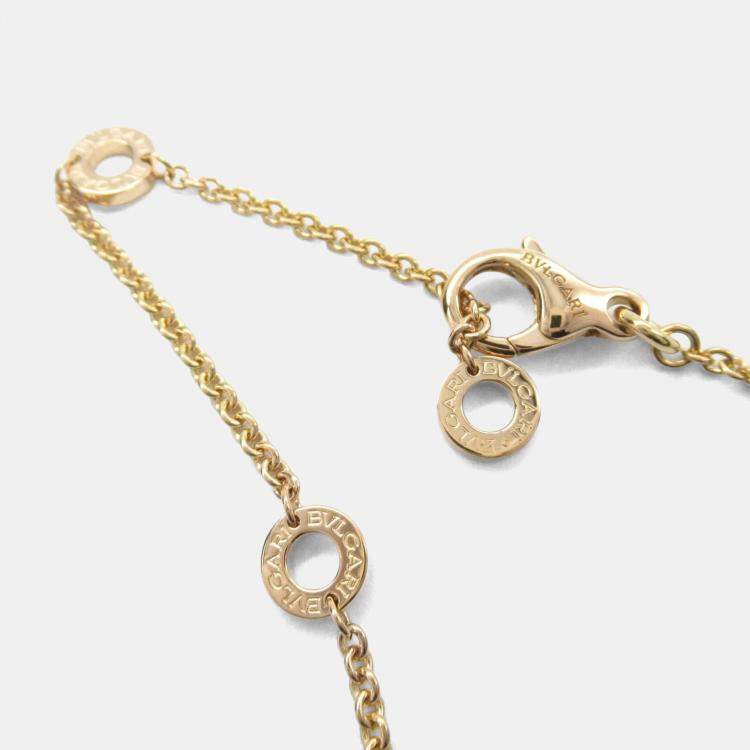 Pre Owned Bvlgari B.zero1 Design Legend 18K Rose Gold and White Ceramic Pendant Necklace