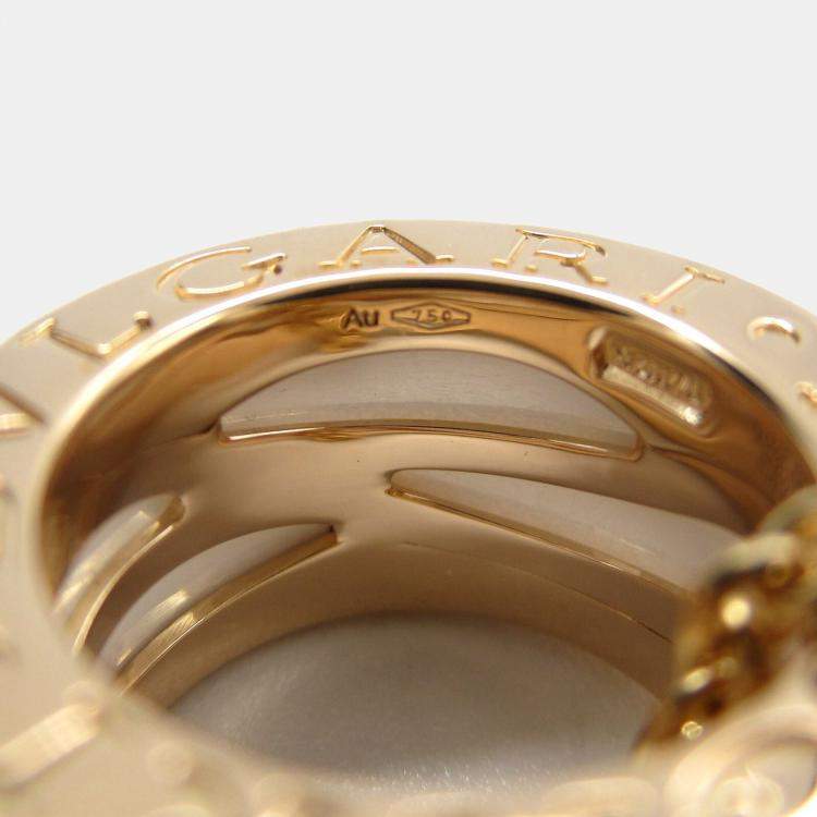 Pre Owned Bvlgari B.zero1 Design Legend 18K Rose Gold and White Ceramic Pendant Necklace