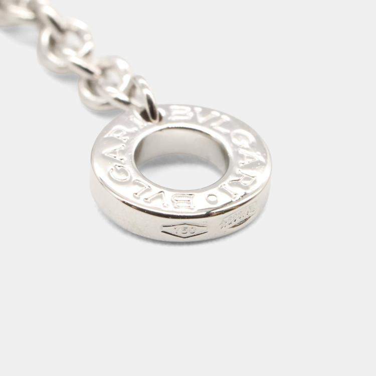 Pre Owned Bvlgari Parentesi 18K White Gold and Diamond Pendant Necklace