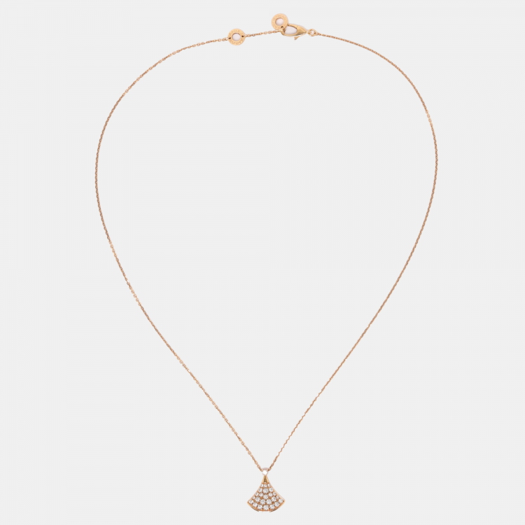 Pre Owned Bvlgari Divas' Dream Diamonds 18k Yellow Gold Necklace