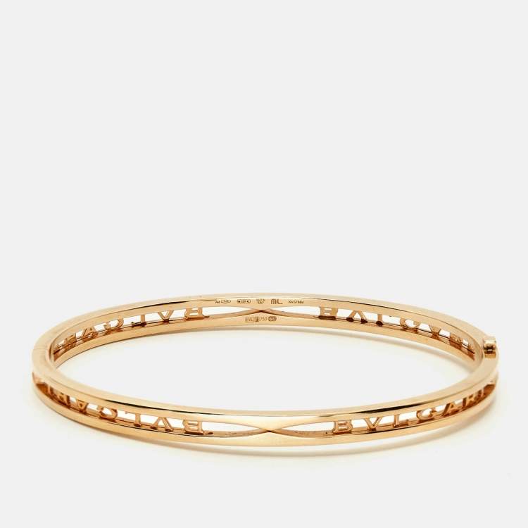 Pre Owned Bvlgari B.Zero1 18k Rose Gold Bracelet ML