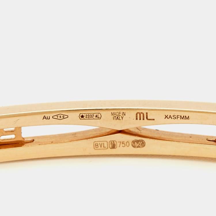 Pre Owned Bvlgari B.Zero1 18k Rose Gold Bracelet ML