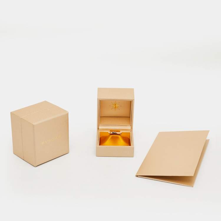 Pre Owned Bvlgari Serpenti Viper 18 Rose Gold Ring Size 53