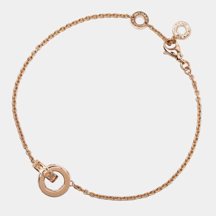 Pre Owned 18K Rose Gold Amethyst and Tourmaline Roman Sorbets Bracelet