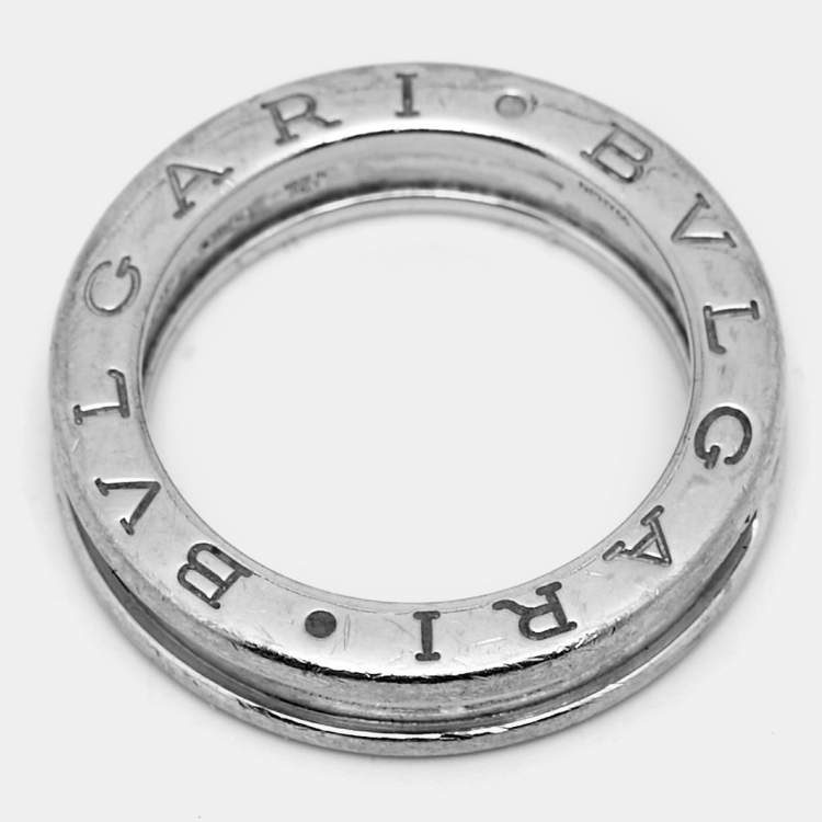 Pre Owned Bvlgari B.Zero1 1-Band 18k White Gold Ring  Size 50