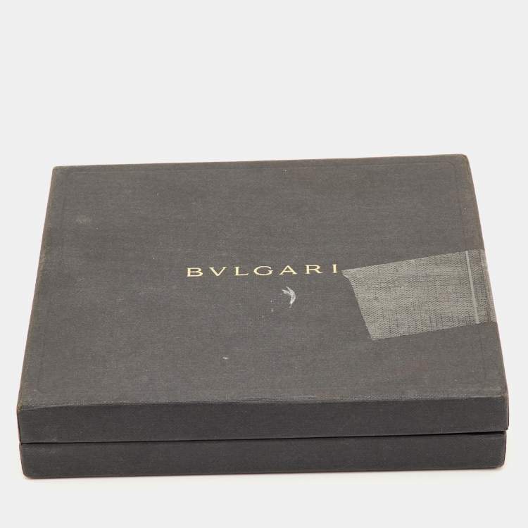 Pre Owned Bvlgari Tondo Sakura Flower Stainless Steel 18k Yellow Gold Pendant Cord Necklace