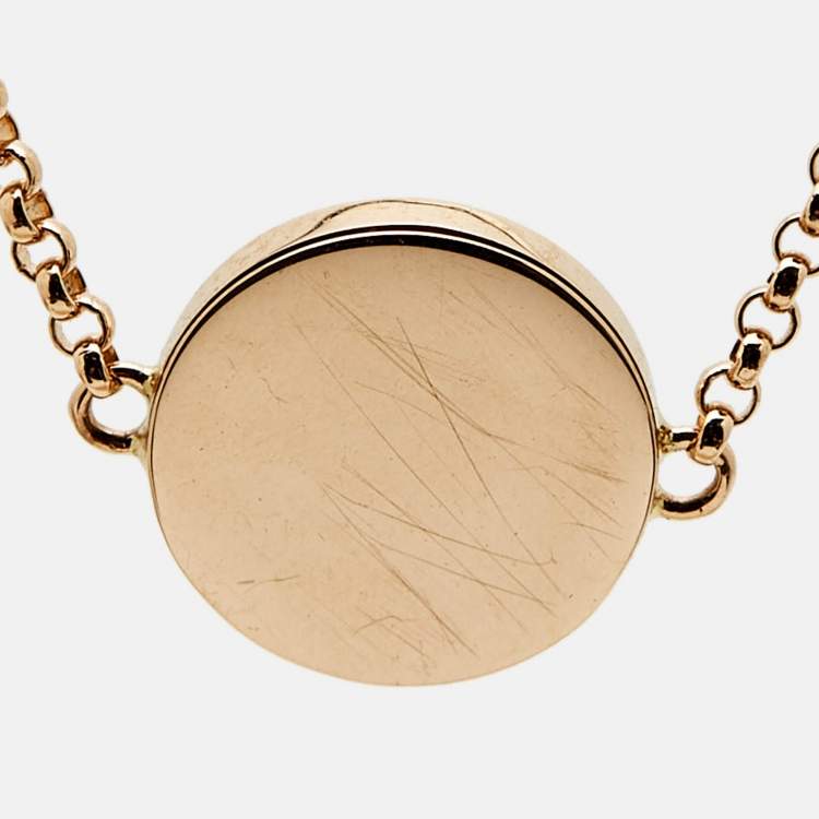 Pre Owned Bvlgari Bvlgari Mother of Pearl 18k Rose Gold Bracelet SM