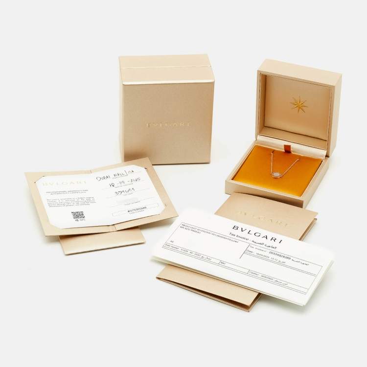 Pre Owned Bvlgari Bvlgari Mother of Pearl 18k Rose Gold Bracelet SM