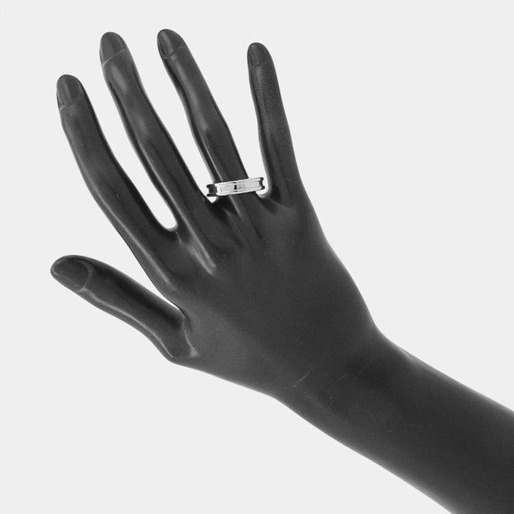 Pre Owned Bvlgari B.Zero1 1-Band 18K White Gold Ring EU 51