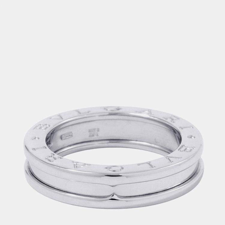 Pre Owned Bvlgari B.Zero1 1-Band 18K White Gold Ring EU 51