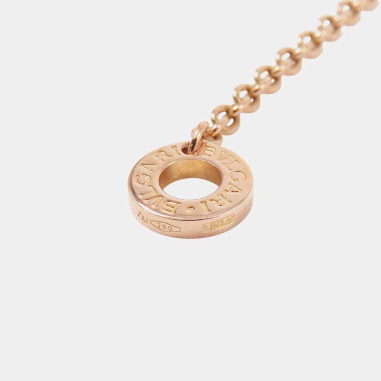Pre Owned Bvlgari B.Zero1 Legend 18K Rose Gold Diamond Necklace