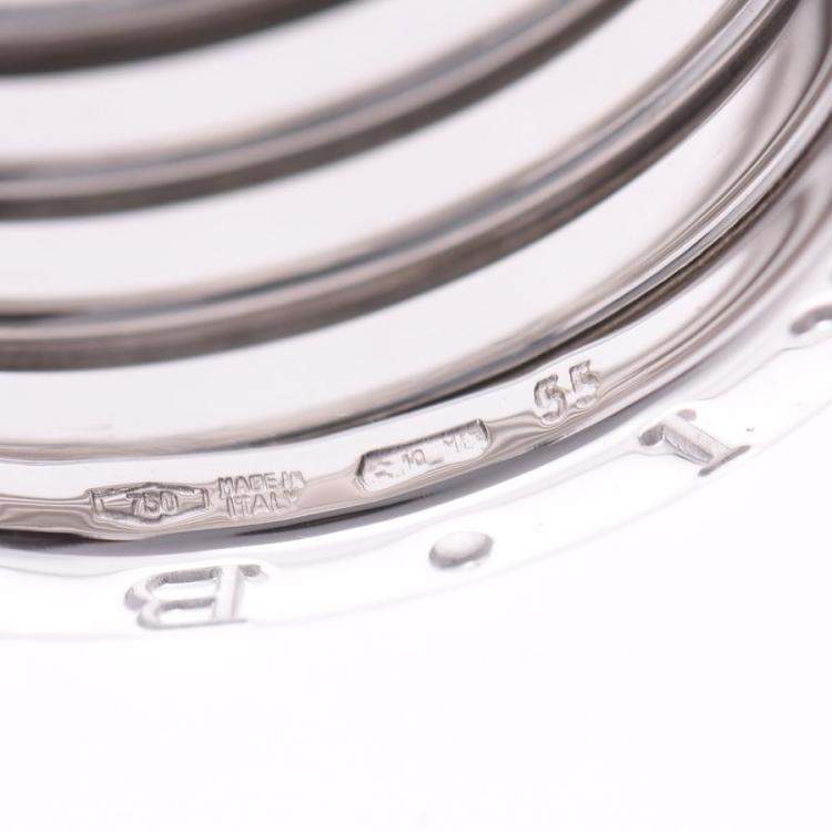 Pre Owned Bvlgari B.Zero1 4-Band 18k White Gold Band Ring Size 55