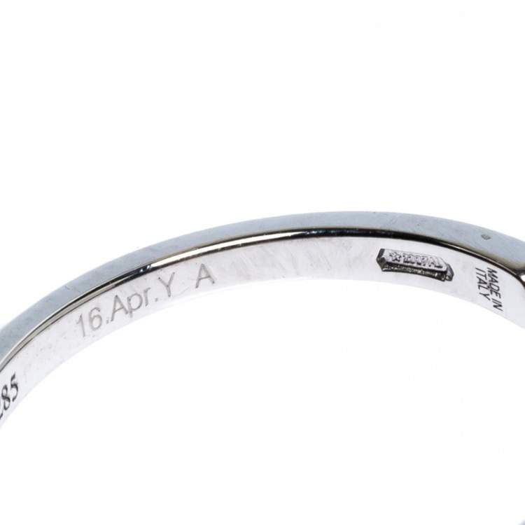 Pre Owned Bvlgari 0.30ct Diamond Solitaire Platinum Ring Size 56