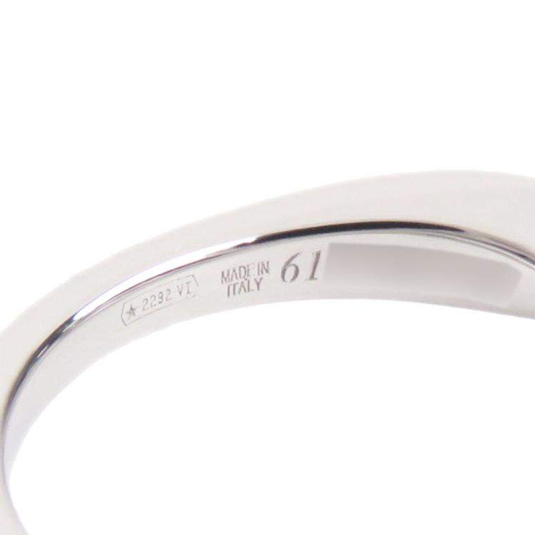 Pre Owned Bvlgari Dedicata a Venezia Silver PT950 Diamond Ring Size 52