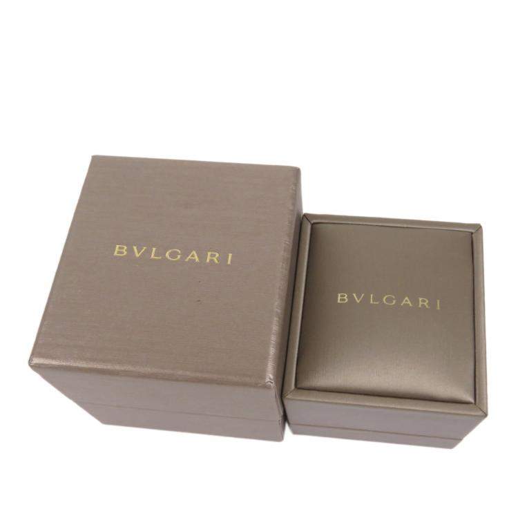 Pre Owned Bvlgari Dedicata a Venezia Silver PT950 Diamond Ring Size 52